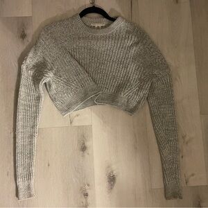 Urban Outfitters cropped silver sweater